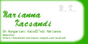 marianna kacsandi business card